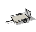 Carry-On Trailer 5-ft x 8-ft Treated Lumber Utility Trailer with Ramp Gate