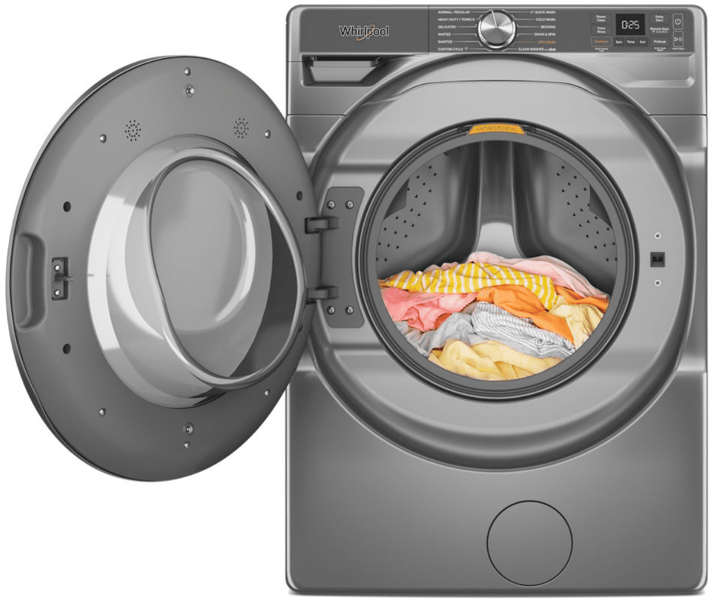 Whirlpool WFW6720RR, 27-Inch, 5.0 cu. ft. Smart Front Load Washer, FreshFlow Vent System, Silver
