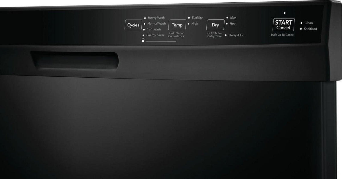 Frigidaire 24″ Built-In Dishwasher, Front Control, Black