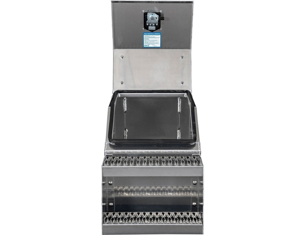 Buyers Products 28-in x 24-in x 18-in Smooth Aluminum Step Box Truck Tool Box 1705281