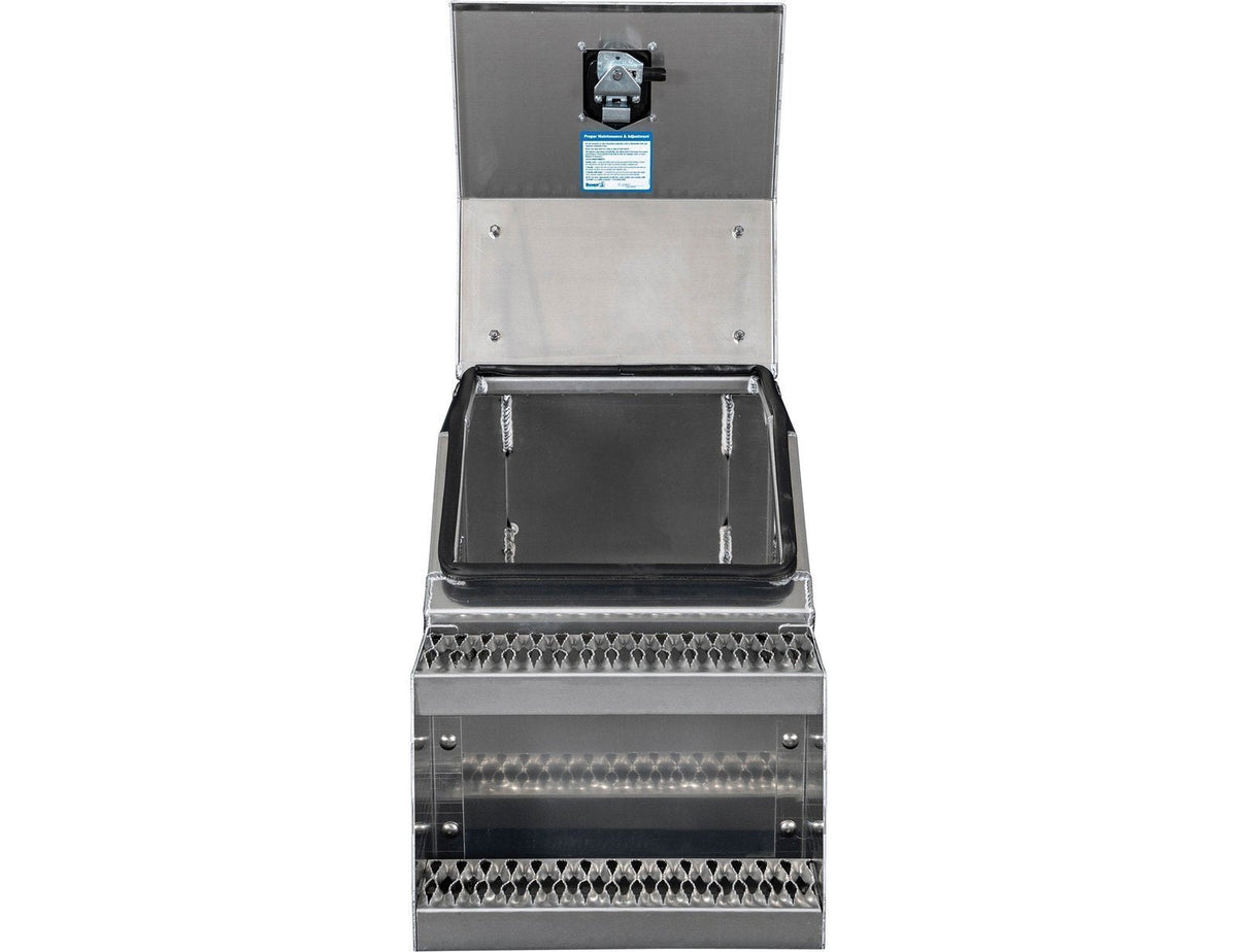 Buyers Products 28-in x 24-in x 18-in Smooth Aluminum Step Box Truck Tool Box 1705281