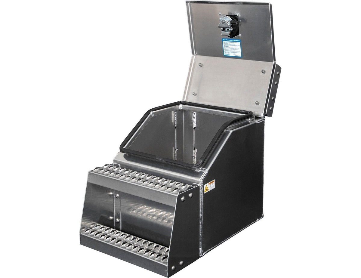 Buyers Products 28-in x 24-in x 18-in Smooth Aluminum Step Box Truck Tool Box 1705281
