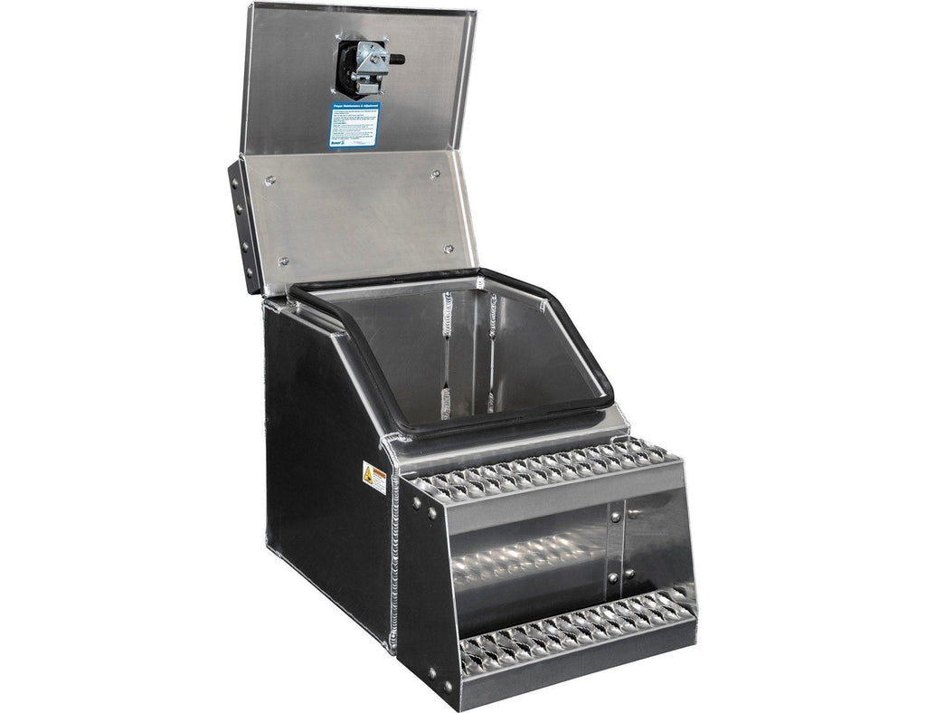 Buyers Products 28-in x 24-in x 18-in Smooth Aluminum Step Box Truck Tool Box 1705281