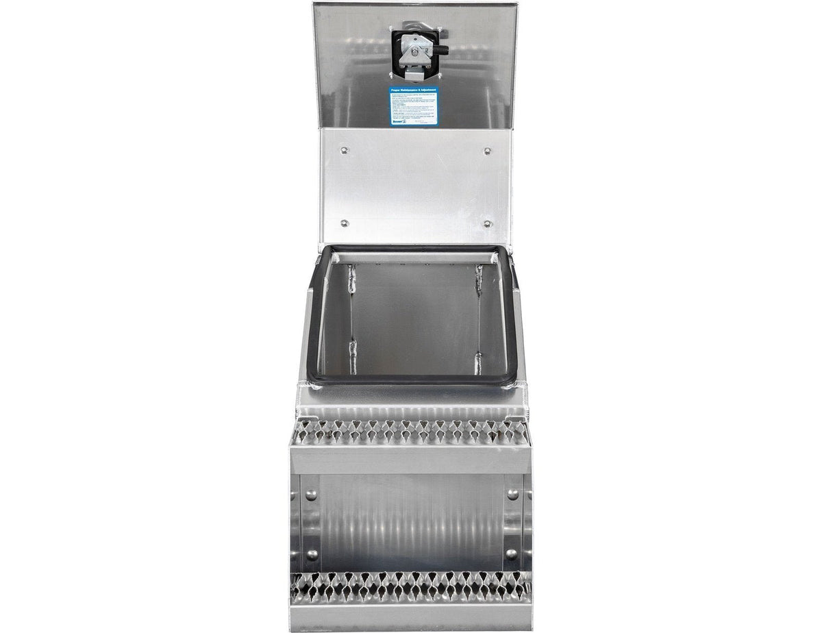 Buyers Products 28-in x 24-in x 19-in Smooth Aluminum Step Box Truck Tool Box 1705285