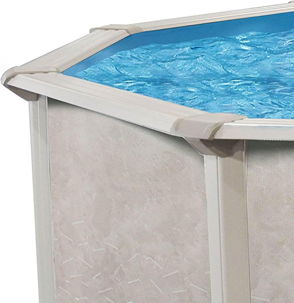 Aquarian 21ft x 52in Round Steel-Frame Above Ground Swimming Pool – Phoenix Series, DIY Outdoor Backyard Pool
