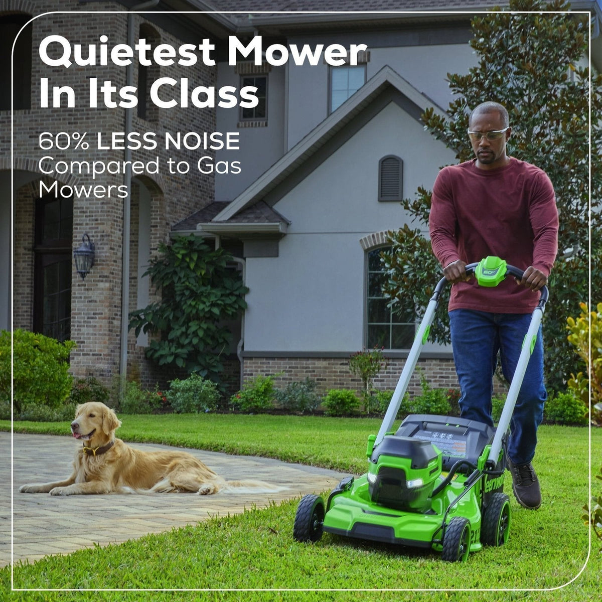 Greenworks 60V 21″ Self Propelled Lawn Mower with (1) 8.0 Ah Battery & Rapid Charger 2546402