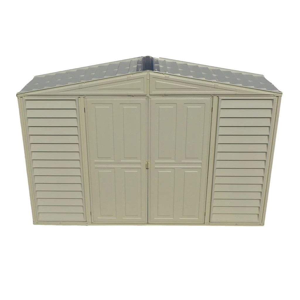 DuraMax 10.5ft x 2.75ft SidePro Vinyl Shed with Foundation Kit