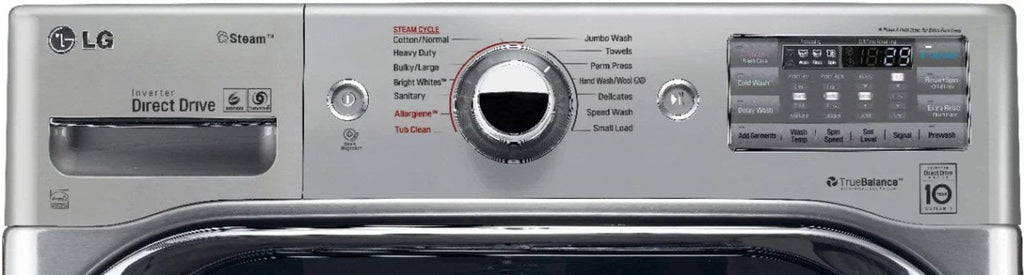 LG – 5.2 Cu. Ft. High Efficiency Front-Load Washer with Steam and TurboWash Technology – Graphite steel