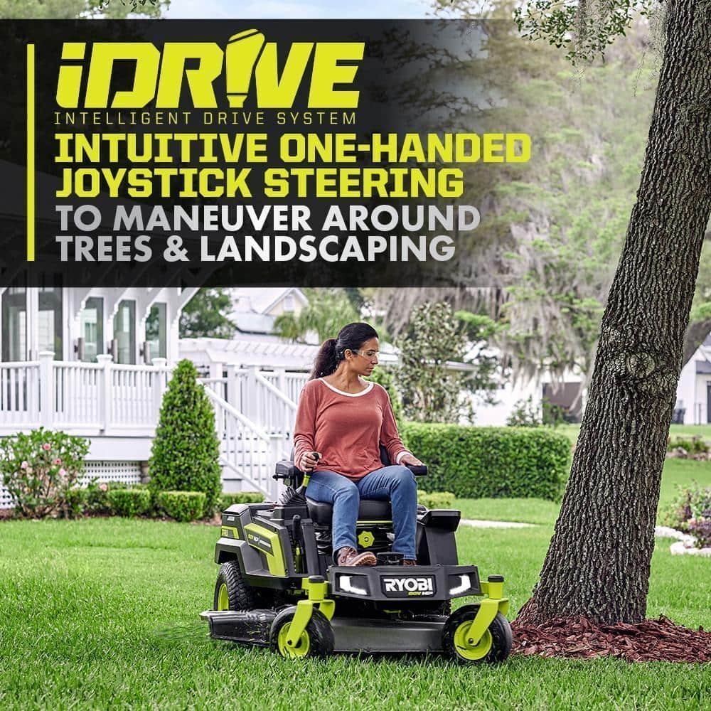 RYOBI 80V HP Brushless 42 in. Battery Electric Cordless Zero Turn Riding Mower Batteries and Charger 80V Batteries 40V